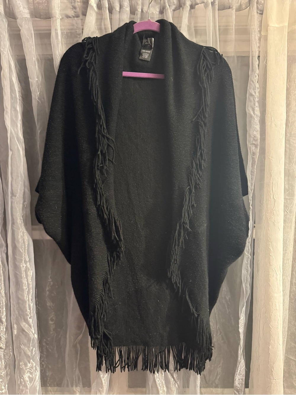 Layers By Lizden Black Fringed Cardigan